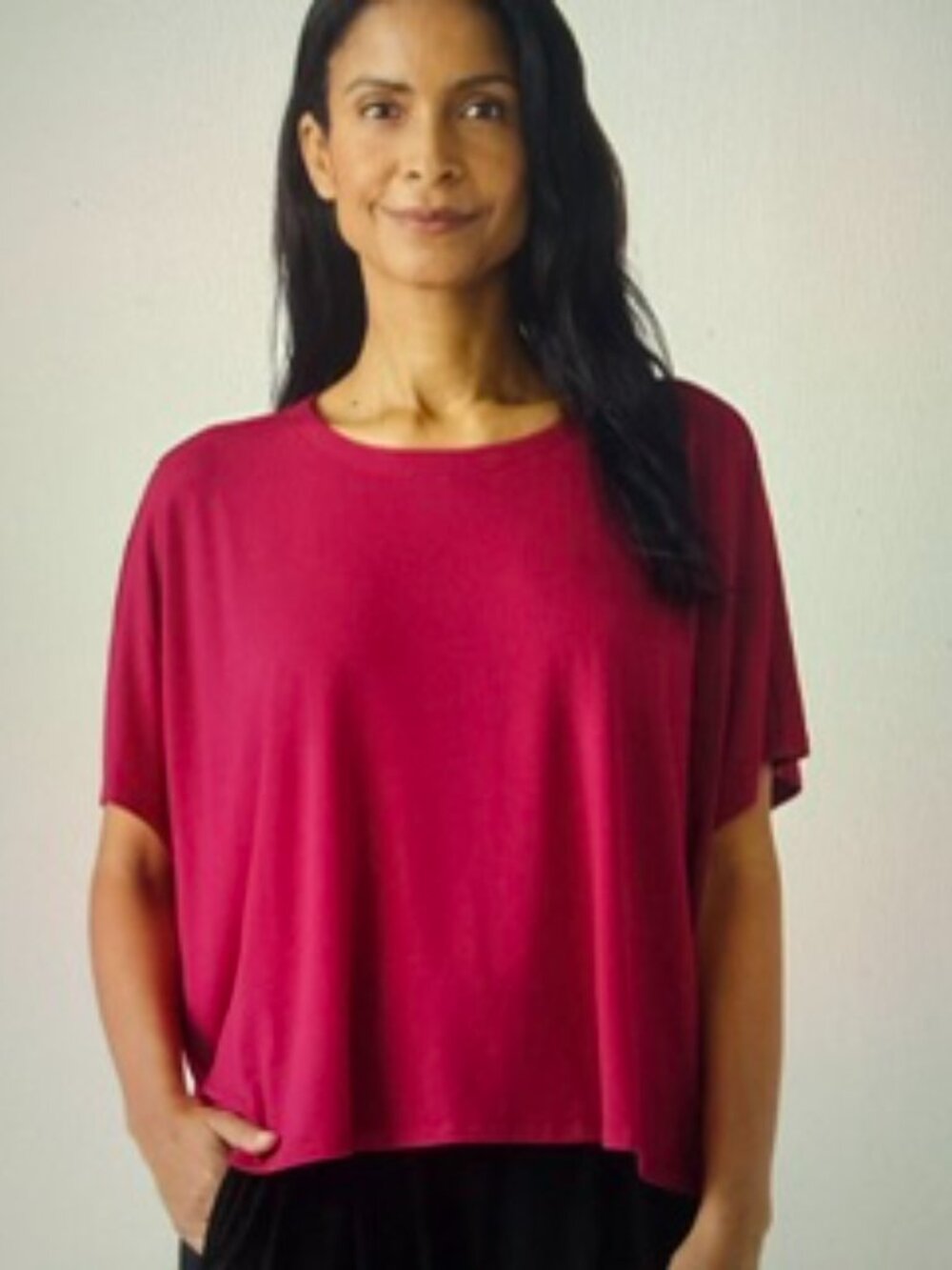 Fine Jersey Crew Neck Box-Top Size Large